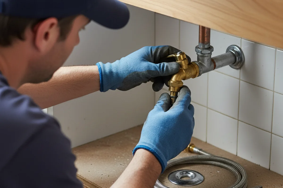 Shutoff valve and fitting work during Emergency Plumbing in Manorville